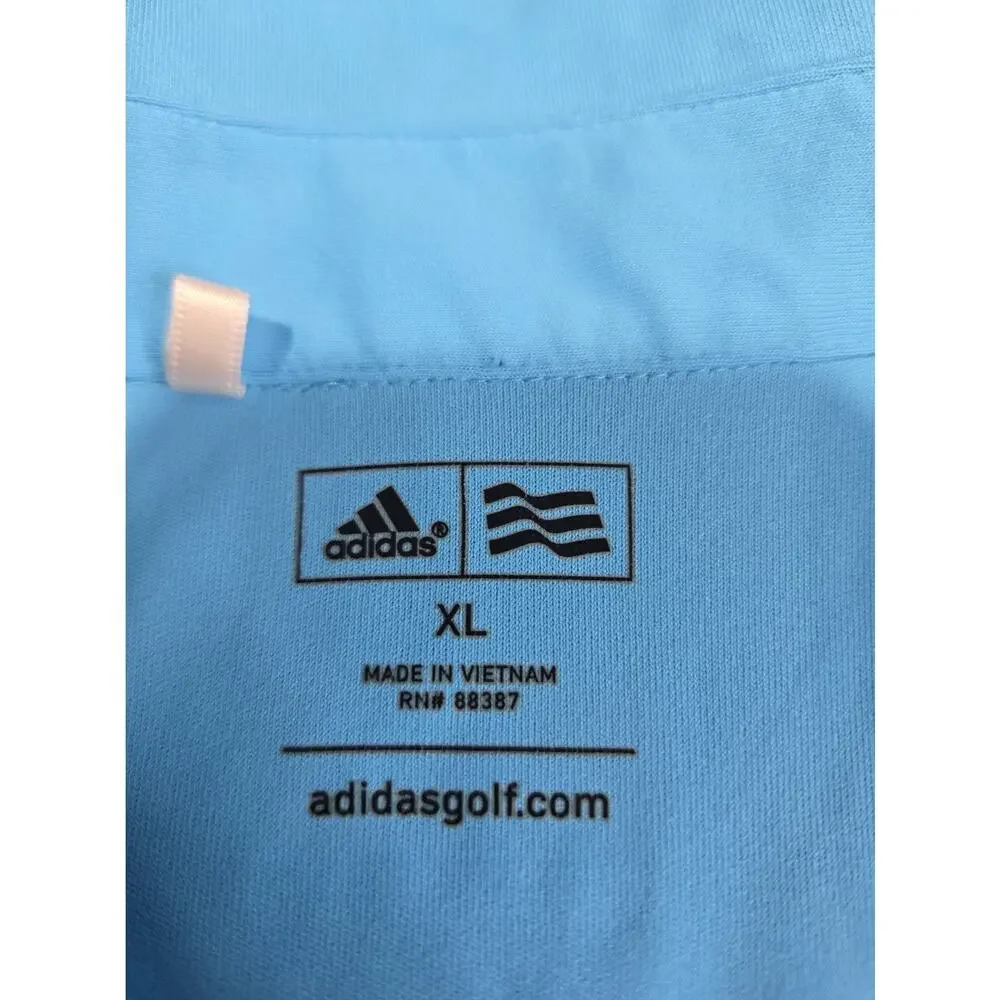 Adidas Adizero Men's Blue Breathable Short Sleeve Golf Polo Shirt Size XL